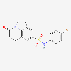 molecular formula C18H17BrN2O3S B3298836 N-(4-bromo-2-methylphenyl)-11-oxo-1-azatricyclo[6.3.1.0^{4,12}]dodeca-4(12),5,7-triene-6-sulfonamide CAS No. 898419-71-1