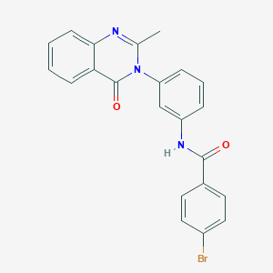 4-bromo-N-(3-(2-methyl-4-oxoquinazolin-3(4H)-yl)phenyl)benzamide