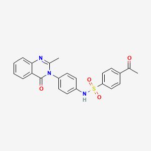 4-acetyl-N-(4-(2-methyl-4-oxoquinazolin-3(4H)-yl)phenyl)benzenesulfonamide