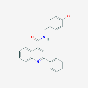 molecular formula C25H22N2O2 B329886 N-(4-methoxybenzyl)-2-(3-methylphenyl)-4-quinolinecarboxamide 