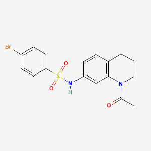 molecular formula C17H17BrN2O3S B3298865 N-(1-acetyl-3,4-dihydro-2H-quinolin-7-yl)-4-bromobenzenesulfonamide CAS No. 898423-88-6