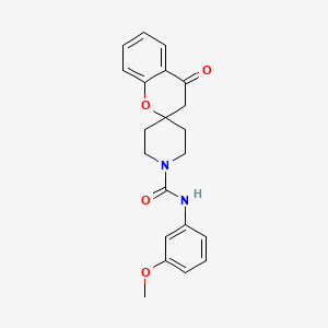 molecular formula C21H22N2O4 B3298871 N-(3-methoxyphenyl)-4-oxospiro[3H-chromene-2,4'-piperidine]-1'-carboxamide CAS No. 898427-89-9