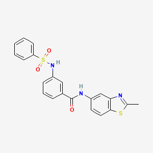 3-benzenesulfonamido-N-(2-methyl-1,3-benzothiazol-5-yl)benzamide