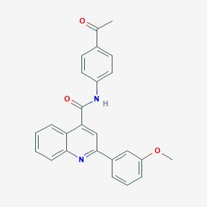 molecular formula C25H20N2O3 B329893 N-(4-acetylphenyl)-2-(3-methoxyphenyl)quinoline-4-carboxamide 