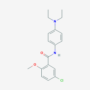 molecular formula C18H21ClN2O2 B329896 5-chloro-N-[4-(diethylamino)phenyl]-2-methoxybenzamide 