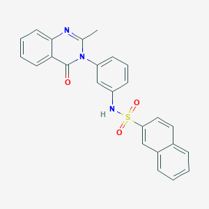 molecular formula C25H19N3O3S B3298973 N-(3-(2-methyl-4-oxoquinazolin-3(4H)-yl)phenyl)naphthalene-2-sulfonamide CAS No. 898456-37-6