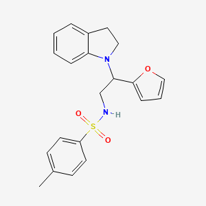 N-(2-(furan-2-yl)-2-(indolin-1-yl)ethyl)-4-methylbenzenesulfonamide