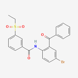 molecular formula C22H18BrNO4S B3298987 N-(2-benzoyl-4-bromophenyl)-3-(ethanesulfonyl)benzamide CAS No. 898459-38-6