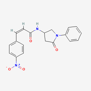 (Z)-3-(4-nitrophenyl)-N-(5-oxo-1-phenylpyrrolidin-3-yl)acrylamide