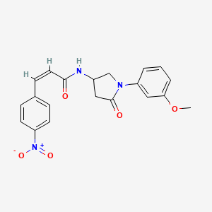 (Z)-N-(1-(3-methoxyphenyl)-5-oxopyrrolidin-3-yl)-3-(4-nitrophenyl)acrylamide