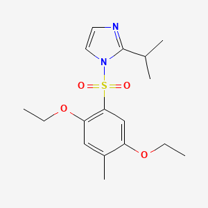molecular formula C17H24N2O4S B3299039 1-(2,5-diethoxy-4-methylbenzenesulfonyl)-2-(propan-2-yl)-1H-imidazole CAS No. 898640-26-1