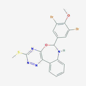 6-(3,5-Dibromo-4-methoxyphenyl)-3-(methylsulfanyl)-6,7-dihydro[1,2,4]triazino[5,6-d][3,1]benzoxazepine