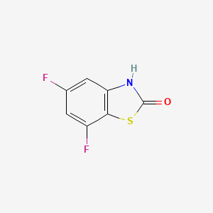 molecular formula C7H3F2NOS B3299071 5,7-Difluorobenzo[d]thiazol-2(3H)-one CAS No. 898747-61-0