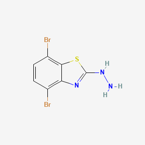 molecular formula C7H5Br2N3S B3299086 4,7-Dibromo-2-hydrazinylbenzo[d]thiazole CAS No. 898748-05-5