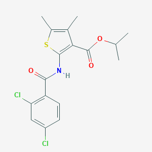 molecular formula C17H17Cl2NO3S B329910 Isopropyl 2-[(2,4-dichlorobenzoyl)amino]-4,5-dimethyl-3-thiophenecarboxylate 