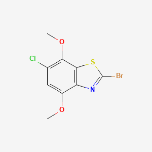 molecular formula C9H7BrClNO2S B3299104 2-Bromo-6-chloro-4,7-dimethoxybenzothiazole CAS No. 898748-50-0