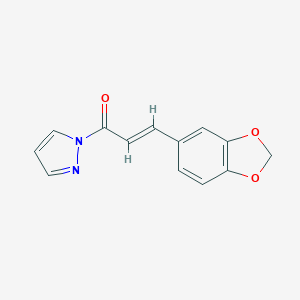 1-[3-(1,3-benzodioxol-5-yl)acryloyl]-1H-pyrazole