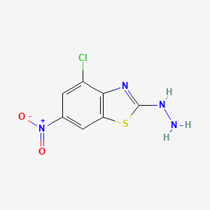 molecular formula C7H5ClN4O2S B3299122 (4-Chloro-6-nitro-1,3-benzothiazol-2-yl)hydrazine CAS No. 898748-66-8