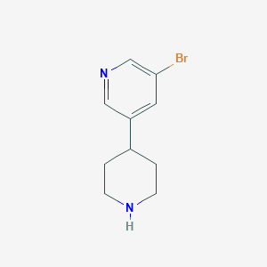 molecular formula C10H13BrN2 B3299162 3-Bromo-5-(piperidin-4-yl)pyridine CAS No. 899356-77-5