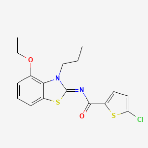 molecular formula C17H17ClN2O2S2 B3299177 (Z)-5-chloro-N-(4-ethoxy-3-propylbenzo[d]thiazol-2(3H)-ylidene)thiophene-2-carboxamide CAS No. 899362-52-8