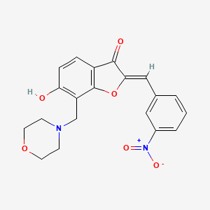 molecular formula C20H18N2O6 B3299187 (Z)-6-hydroxy-7-(morpholinomethyl)-2-(3-nitrobenzylidene)benzofuran-3(2H)-one CAS No. 899396-67-9