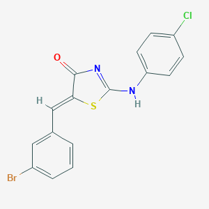 (5Z)-5-[(3-bromophenyl)methylidene]-2-(4-chloroanilino)-1,3-thiazol-4-one