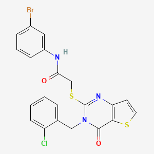 N-(3-bromophenyl)-2-((3-(2-chlorobenzyl)-4-oxo-3,4-dihydrothieno[3,2-d]pyrimidin-2-yl)thio)acetamide