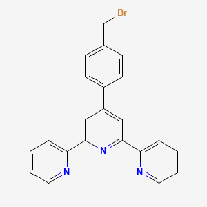 molecular formula C22H16BrN3 B3299245 4-[4-(Bromomethyl)phenyl]-2,6-dipyridin-2-ylpyridine CAS No. 89972-78-1