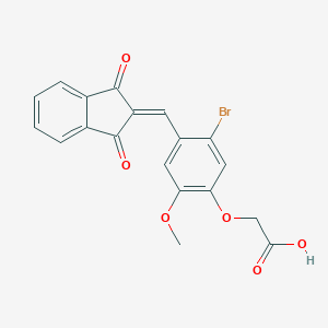 {5-bromo-4-[(1,3-dioxo-1,3-dihydro-2H-inden-2-ylidene)methyl]-2-methoxyphenoxy}acetic acid