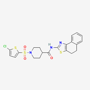 molecular formula C21H20ClN3O3S3 B3299266 1-((5-chlorothiophen-2-yl)sulfonyl)-N-(4,5-dihydronaphtho[1,2-d]thiazol-2-yl)piperidine-4-carboxamide CAS No. 899732-21-9