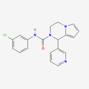 molecular formula C19H17ClN4O B3299319 N-(3-chlorophenyl)-1-(pyridin-3-yl)-3,4-dihydropyrrolo[1,2-a]pyrazine-2(1H)-carboxamide CAS No. 899750-86-8