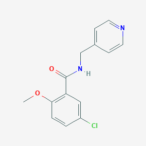 molecular formula C14H13ClN2O2 B329933 5-chloro-2-methoxy-N-(pyridin-4-ylmethyl)benzamide 