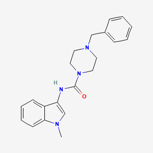 molecular formula C21H24N4O B3299340 4-benzyl-N-(1-methyl-1H-indol-3-yl)piperazine-1-carboxamide CAS No. 899753-55-0