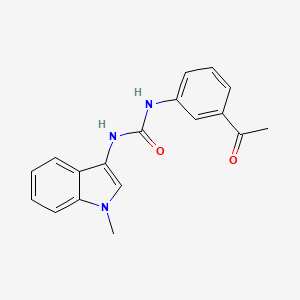 molecular formula C18H17N3O2 B3299346 1-(3-acetylphenyl)-3-(1-methyl-1H-indol-3-yl)urea CAS No. 899753-69-6