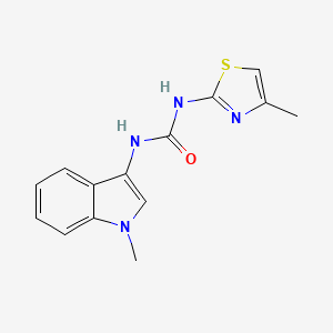 molecular formula C14H14N4OS B3299351 1-(1-methyl-1H-indol-3-yl)-3-(4-methylthiazol-2-yl)urea CAS No. 899753-73-2