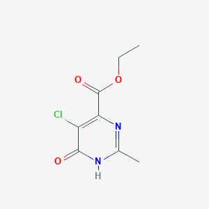 molecular formula C8H9ClN2O3 B3299368 Ethyl 5-chloro-6-hydroxy-2-methylpyrimidine-4-carboxylate CAS No. 89981-35-1
