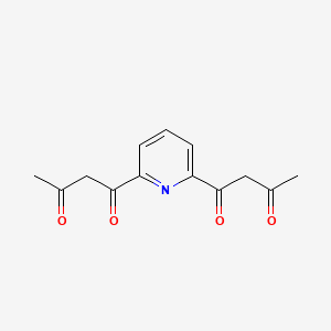 molecular formula C13H13NO4 B3299369 1,3-Butanedione, 1,1'-(2,6-pyridinediyl)bis- CAS No. 89985-51-3
