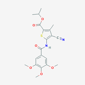 Isopropyl 4-cyano-3-methyl-5-[(3,4,5-trimethoxybenzoyl)amino]-2-thiophenecarboxylate