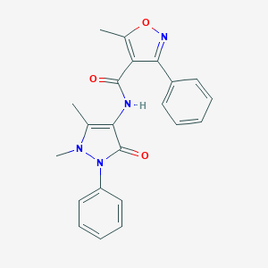 N-(1,5-dimethyl-3-oxo-2-phenylpyrazol-4-yl)-5-methyl-3-phenyl-1,2-oxazole-4-carboxamide
