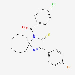 3-(4-Bromophenyl)-1-(4-chlorobenzoyl)-1,4-diazaspiro[4.6]undec-3-ene-2-thione