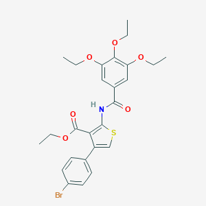 molecular formula C26H28BrNO6S B329961 Ethyl 4-(4-bromophenyl)-2-[(3,4,5-triethoxybenzoyl)amino]-3-thiophenecarboxylate 