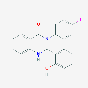 molecular formula C20H15IN2O2 B329969 2-(2-hydroxyphenyl)-3-(4-iodophenyl)-2,3-dihydro-4(1H)-quinazolinone 