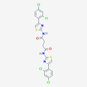 molecular formula C22H14Cl4N4O2S2 B329974 N,N'-bis[4-(2,4-dichlorophenyl)-1,3-thiazol-2-yl]butanediamide 