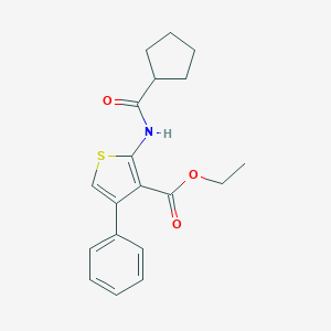 Ethyl 2-[(cyclopentylcarbonyl)amino]-4-phenyl-3-thiophenecarboxylate