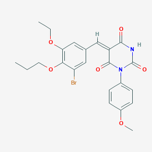 5-(3-bromo-5-ethoxy-4-propoxybenzylidene)-1-(4-methoxyphenyl)-2,4,6(1H,3H,5H)-pyrimidinetrione