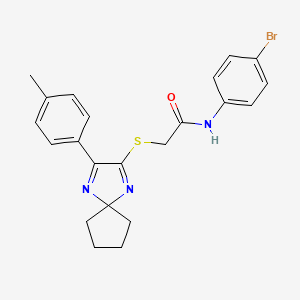 N-(4-Bromophenyl)-2-{[3-(4-methylphenyl)-1,4-diazaspiro[4.4]nona-1,3-dien-2-YL]sulfanyl}acetamide
