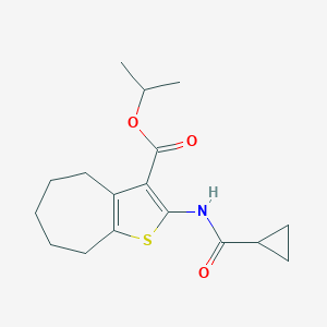 isopropyl 2-[(cyclopropylcarbonyl)amino]-5,6,7,8-tetrahydro-4H-cyclohepta[b]thiophene-3-carboxylate