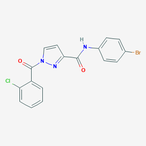 molecular formula C17H11BrClN3O2 B329984 N-(4-bromophenyl)-1-(2-chlorobenzoyl)-1H-pyrazole-3-carboxamide 