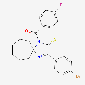 molecular formula C22H20BrFN2OS B3299865 3-(4-Bromophenyl)-1-(4-fluorobenzoyl)-1,4-diazaspiro[4.6]undec-3-ene-2-thione CAS No. 899933-03-0