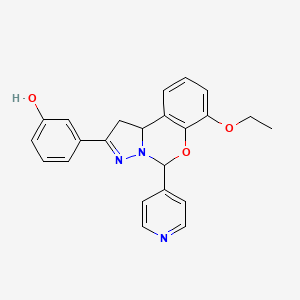 3-[10-Ethoxy-7-(pyridin-4-yl)-8-oxa-5,6-diazatricyclo[7.4.0.0^{2,6}]trideca-1(9),4,10,12-tetraen-4-yl]phenol